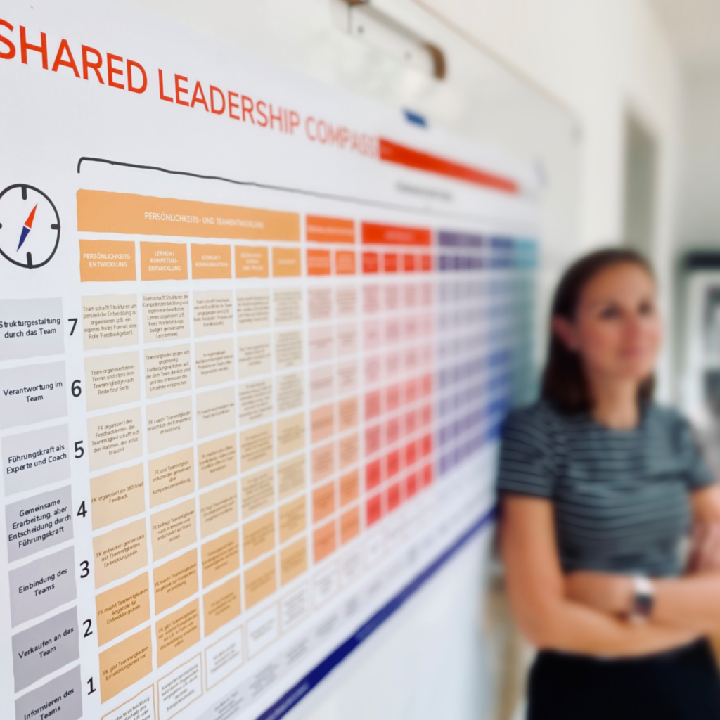 Führungskraft arbeitet mit dem Shared Leadership Compass