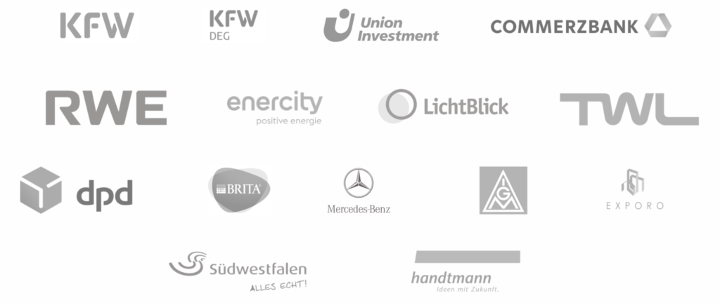 alle Kunden von Chili and Change. Unter anderem Commerzbank, KFW, dpd und Mercedes Benz
